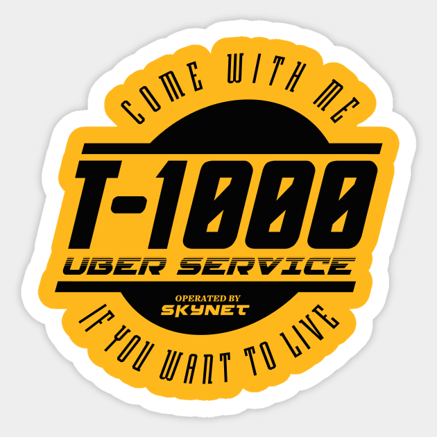 T-1000 Uber Service Sticker by MindsparkCreative